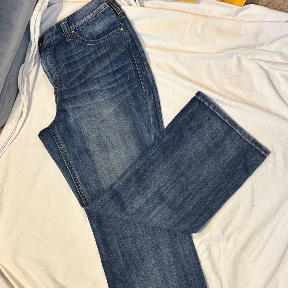 INC International Concepts Dark Blue Bootcut Jeans